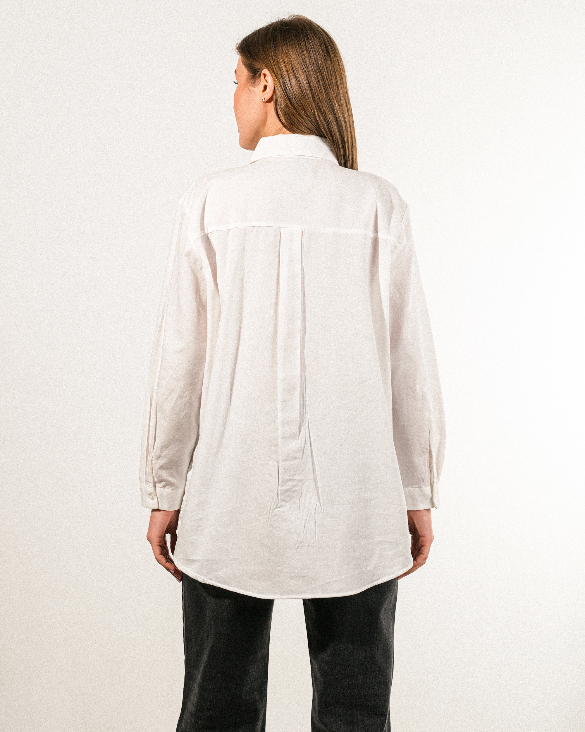 Nakışlı%20Pamuk%20Kumaş%20Oversize%20Kadın%20Gömlek
