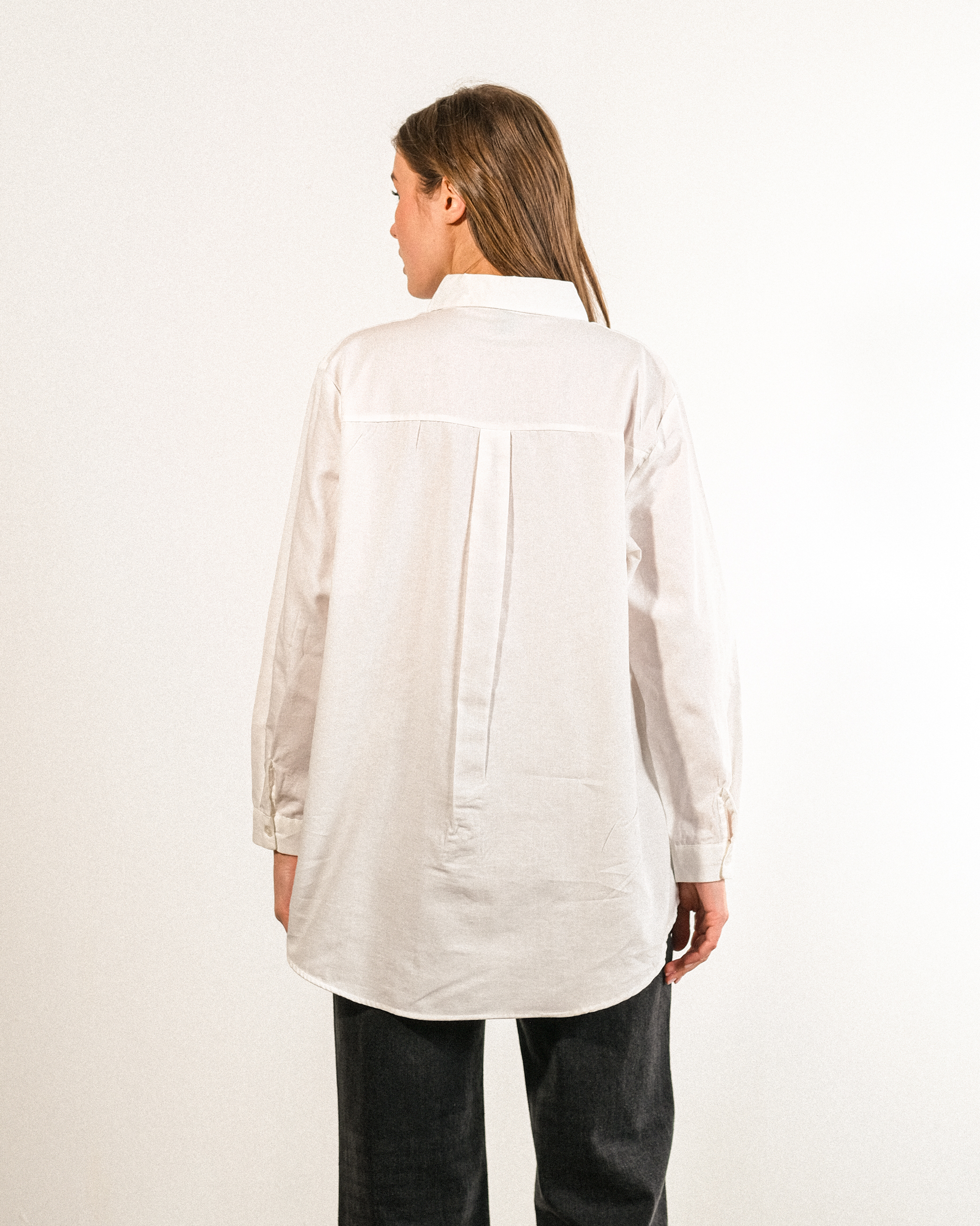 Nakışlı%20Pamuk%20Kumaş%20Oversize%20Kadın%20Gömlek