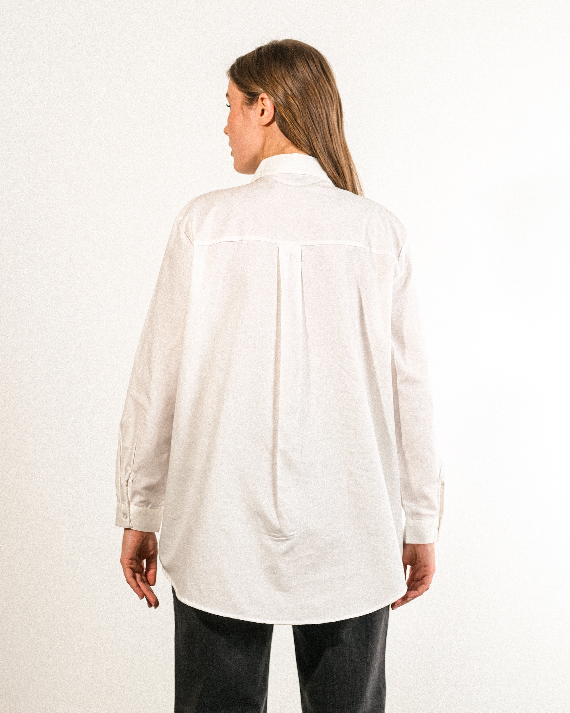 Nakışlı%20Pamuk%20Kumaş%20Oversize%20Kadın%20Gömlek