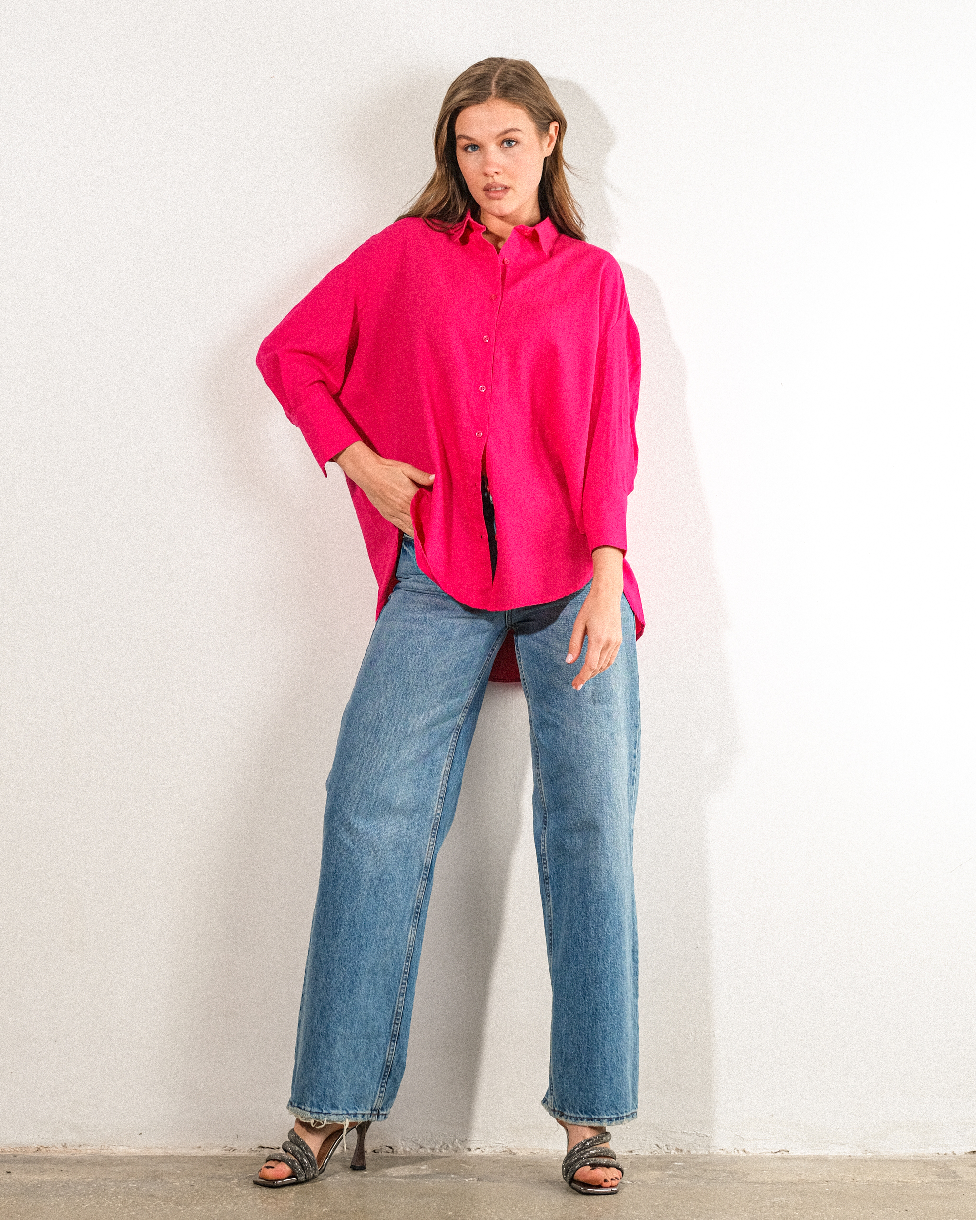 Oversize%20Kalıp%20Keten%20Kumaş%20Kadın%20Gömlek